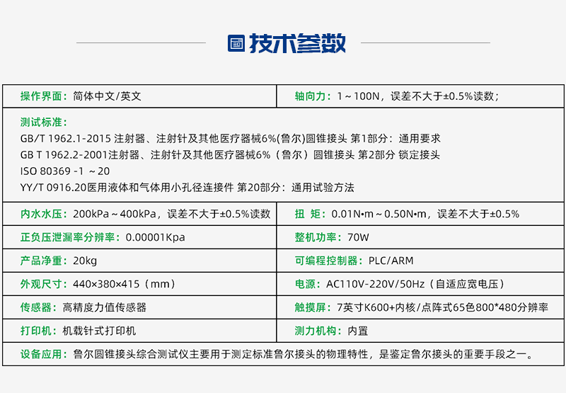 ZZ1962-X 6%魯爾圓錐接頭多功能測試儀